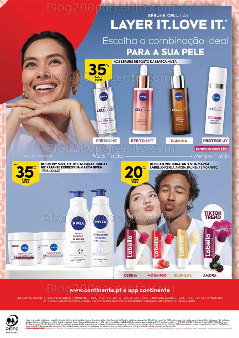 Antevisão Folheto CONTINENTE Beleza e Cuidado Pessoal Promoções de 18 a 30 março