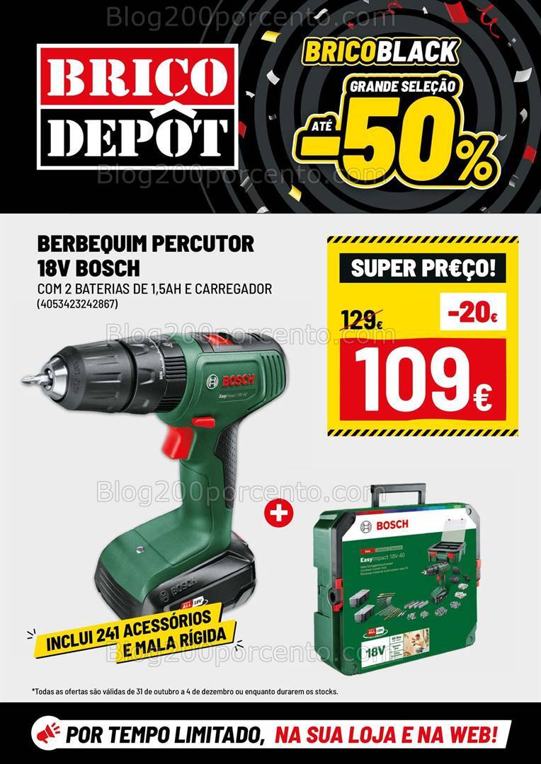 Antevisão Folheto BRICO DEPÔT Black Friday Promoções de 1 novembro a 4 dezembro