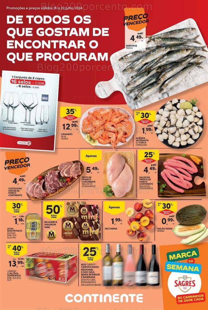 Antevisão Folheto CONTINENTE Bom Dia Promoções de 16 a 22 julho