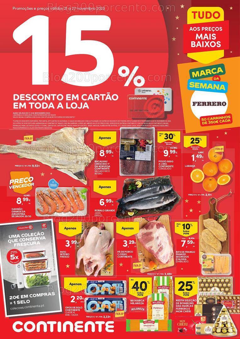 Antevisão Folheto CONTINENTE Bom Dia Promoções de 21 a 27 novembro