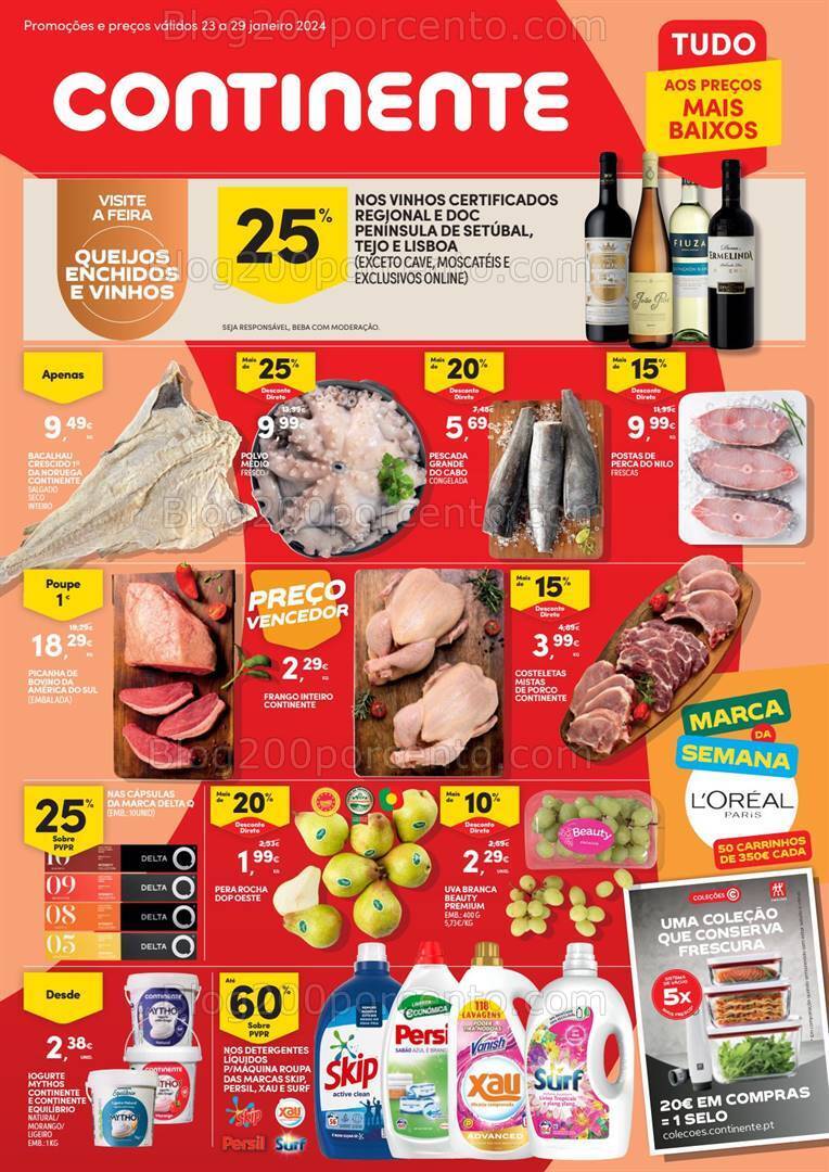 Antevisão Folheto CONTINENTE bom Dia Promoções de 23 a 29 janeiro