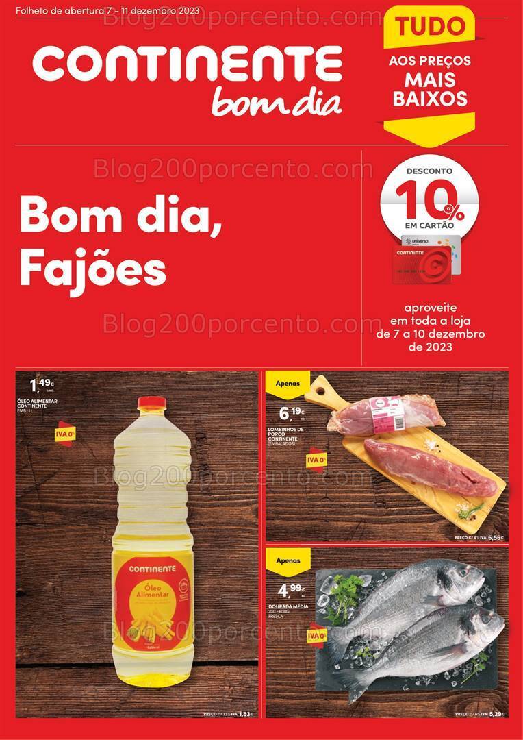 Antevisão Folheto CONTINENTE Abertura Fajões Promoções de 7 a 11 dezembro