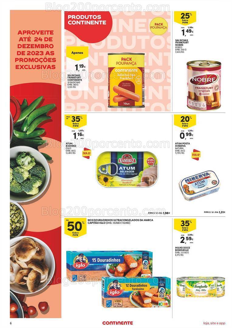 Antevisão Folheto CONTINENTE Aberturas S. Pedro de Cova Promoções de 20 a 24 dezembro