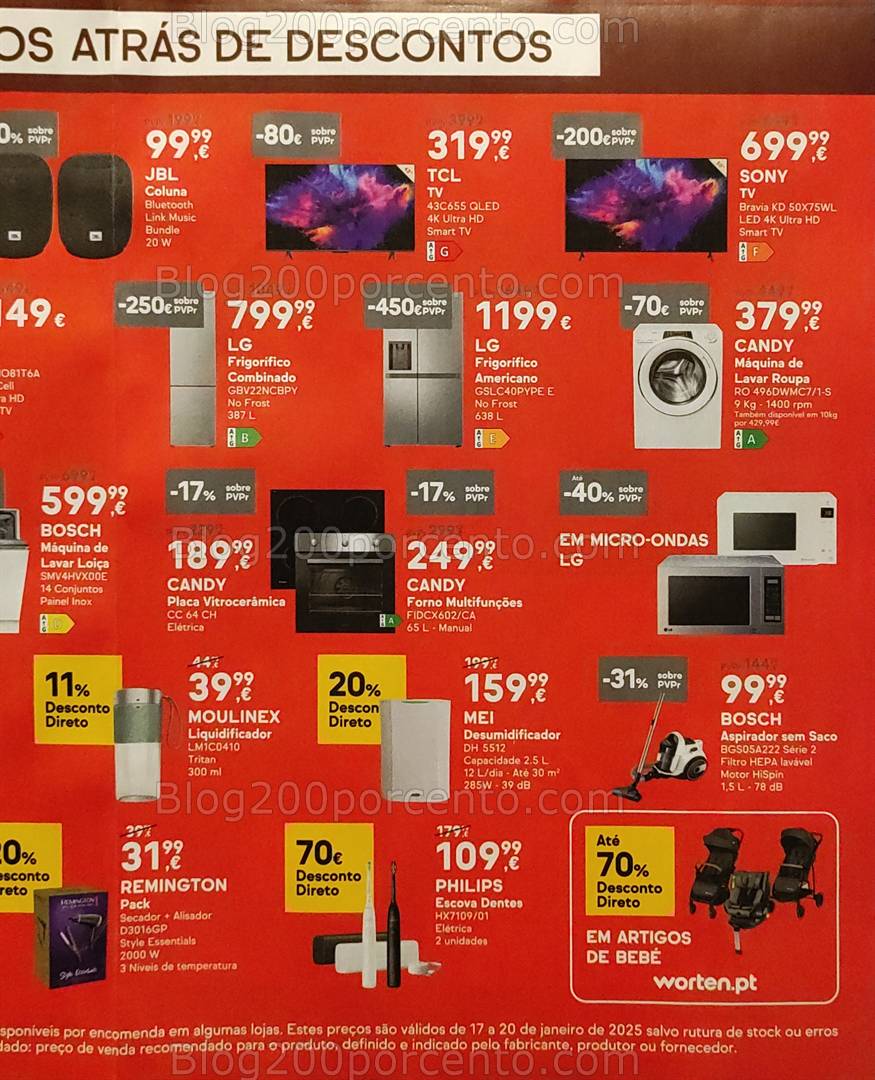 Antevisão Folheto WORTEN Bonus Days Promoções de 17 e 20 janeiro