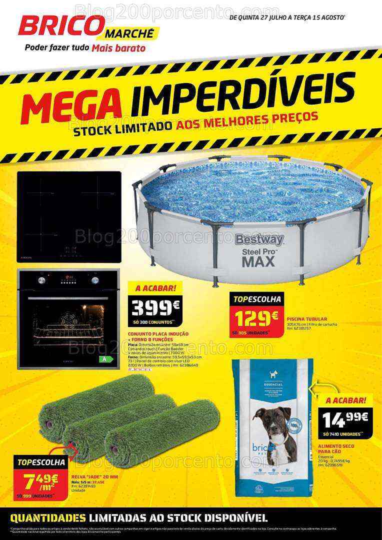 Antevisão Folheto BRICOMARCHÉ Promoções de 27 julho a 15 agosto