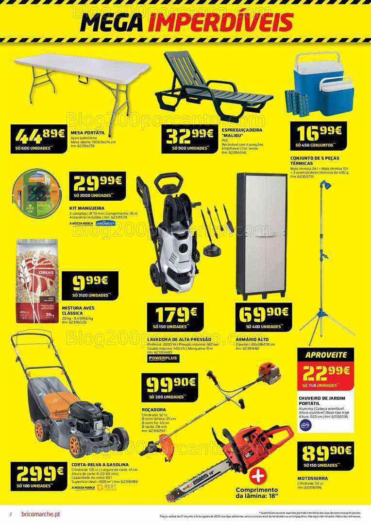Antevisão Folheto BRICOMARCHÉ Promoções de 27 julho a 15 agosto