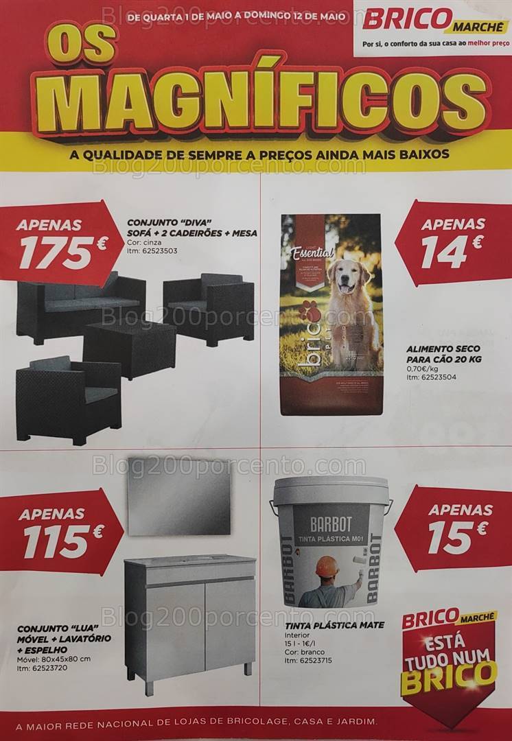Antevisão Folheto BRICOMARCHÉ Os Magníficos Promoções de 1 maio a 12 maio