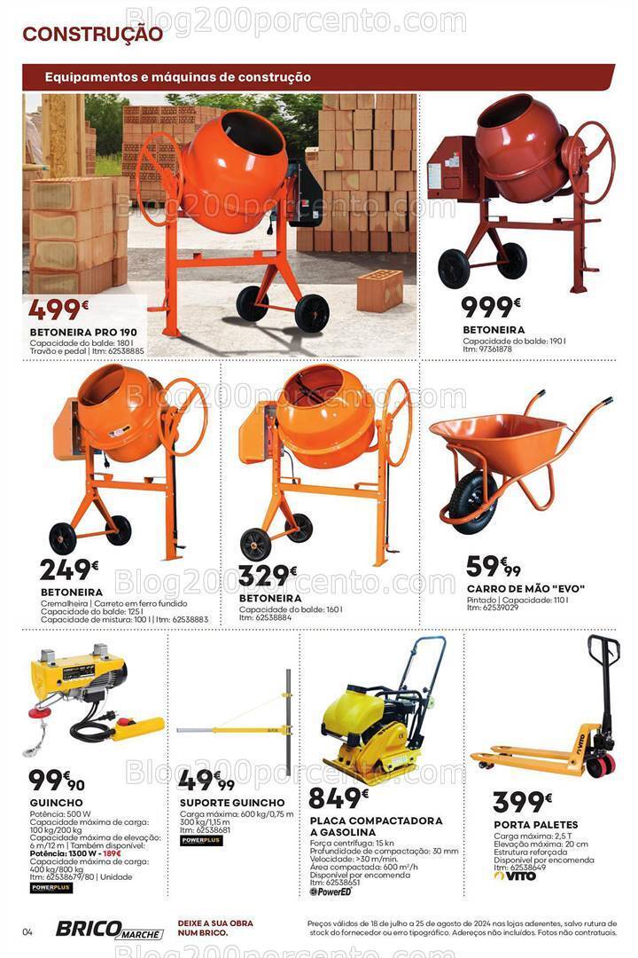 Antevisão Folheto BRICOMARCHÉ Promoções de 18 julho a 25 agosto