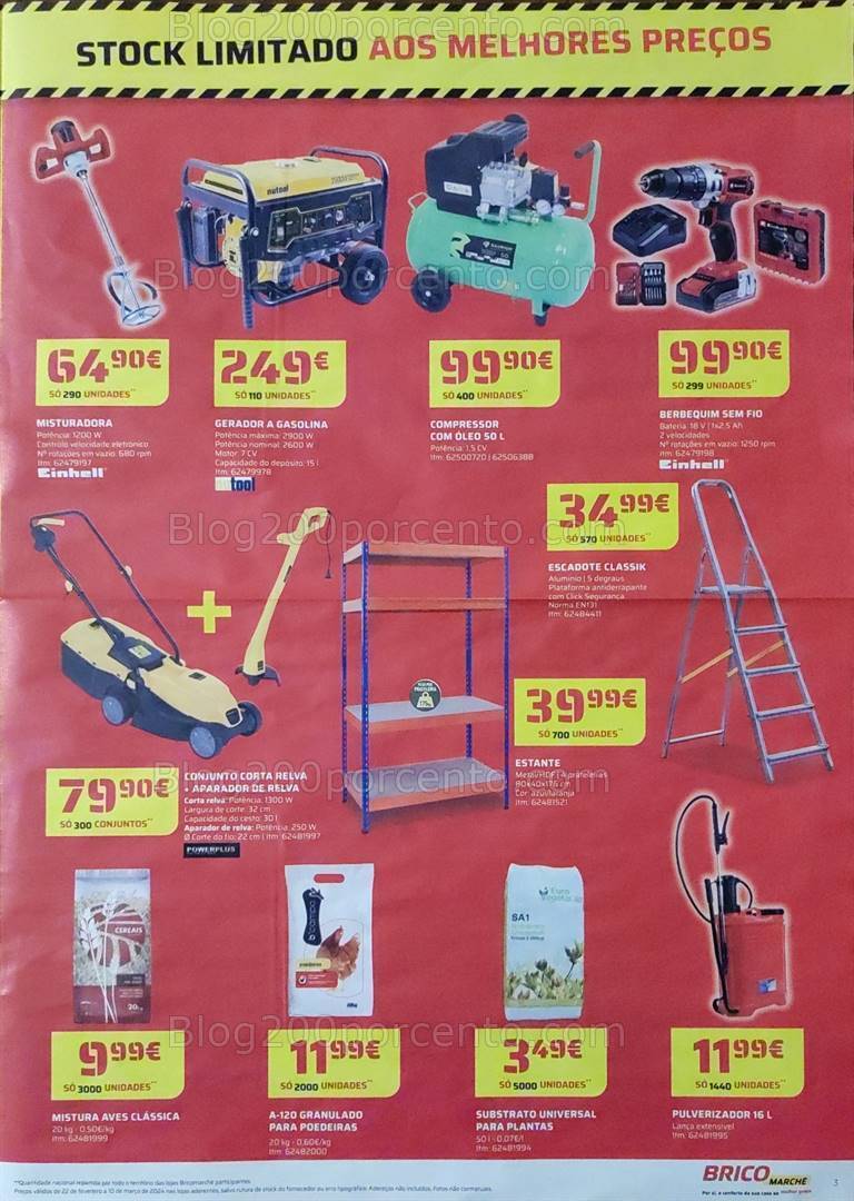 Antevisão Folheto BRICOMARCHÉ Mega Imperdíveis Promoções de 22 fevereiro a 10 março