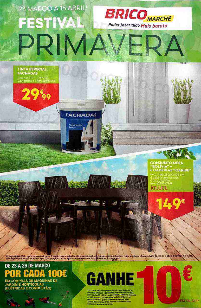 Antevisão Folheto BRICOMARCHÉ Primavera Promoções de 23 março a 16 abril