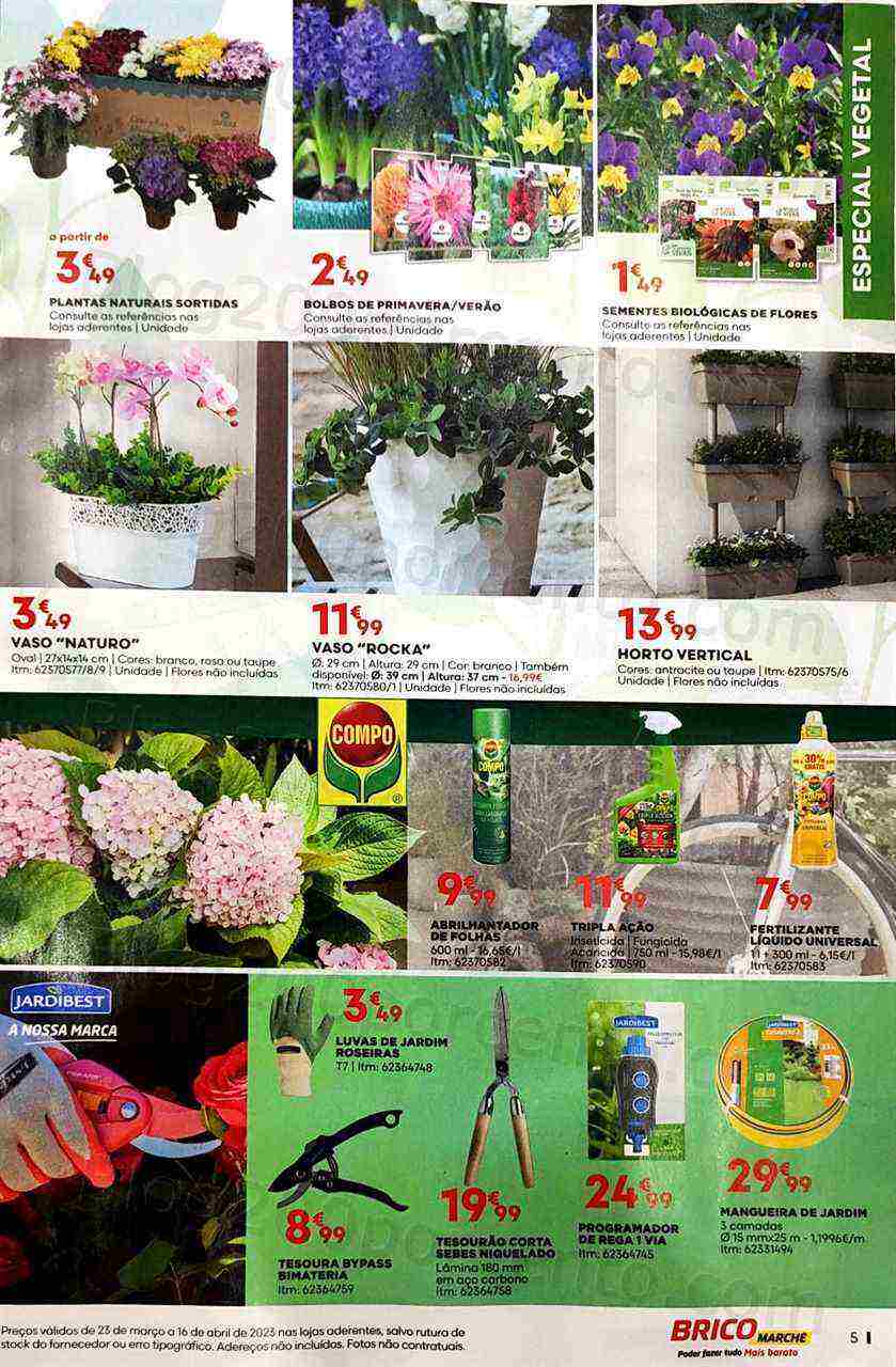 Antevisão Folheto BRICOMARCHÉ Primavera Promoções de 23 março a 16 abril