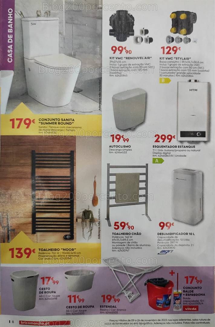 Antevisão Folheto BRICOMARCHÉ Promoções de 9 a 26 novembro