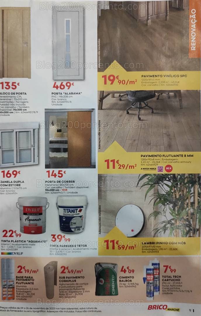 Antevisão Folheto BRICOMARCHÉ Promoções de 9 a 26 novembro