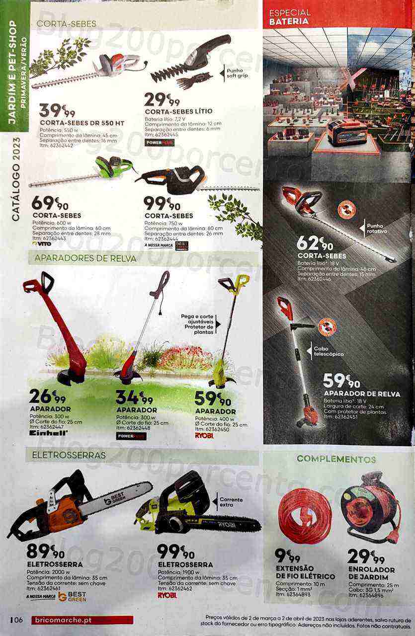 Antevisão Folheto BRICOMARCHÉ Jardim Primavera - Verão Promoções de 2 março a 2 abril