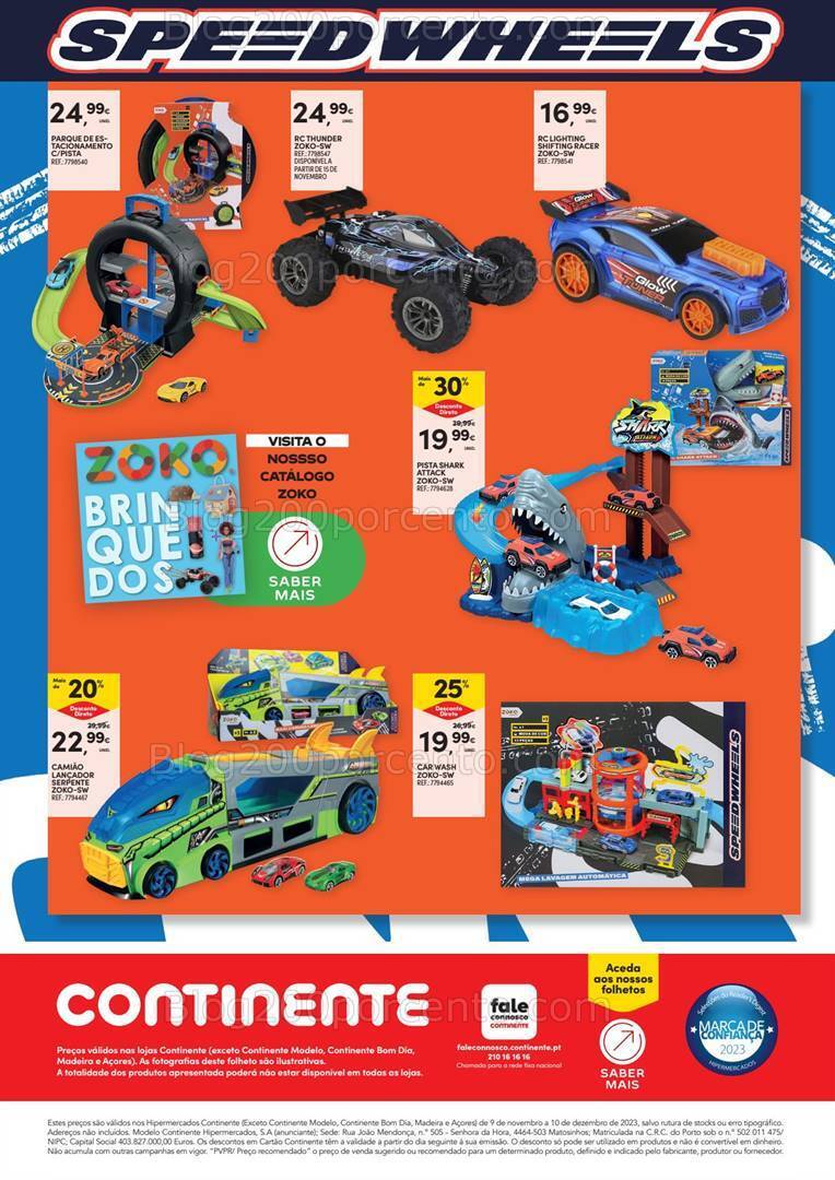 Antevisão Folheto CONTINENTE Brinquedos Promoções de 14 novembro a 10 dezembro