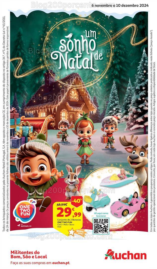 Antevisão Folheto AUCHAN Brinquedos Natal Promoções de 6 novembro a 10 dezembro