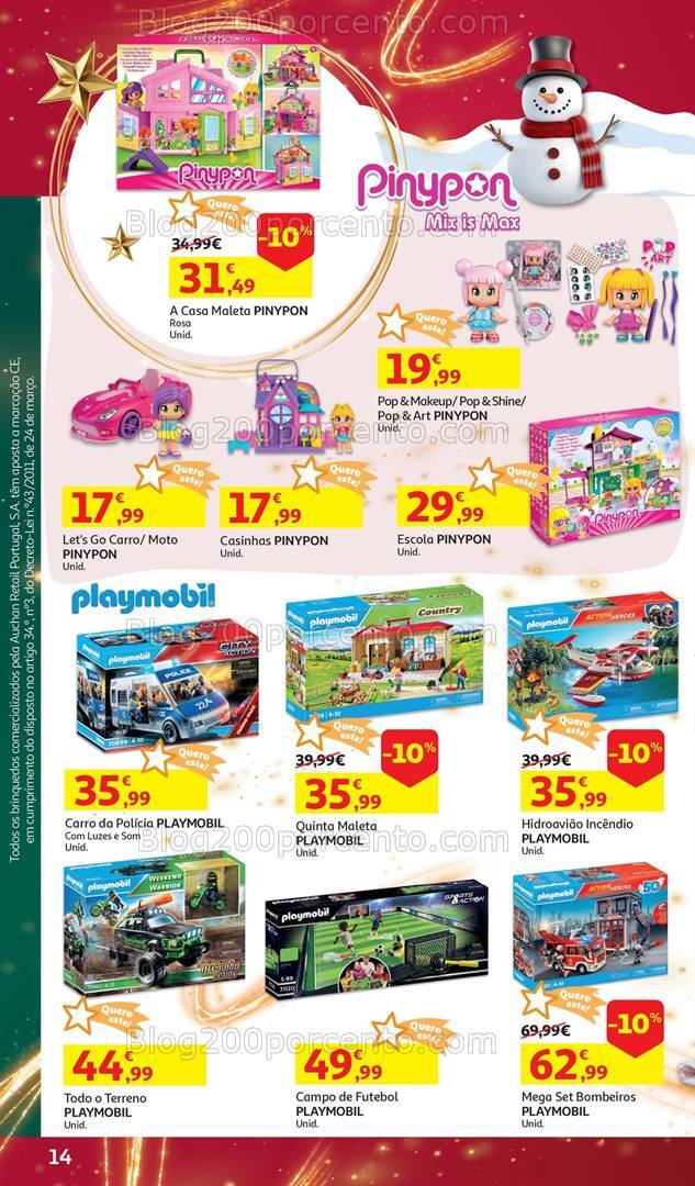 Antevisão Folheto AUCHAN Brinquedos Natal Promoções de 6 novembro a 10 dezembro