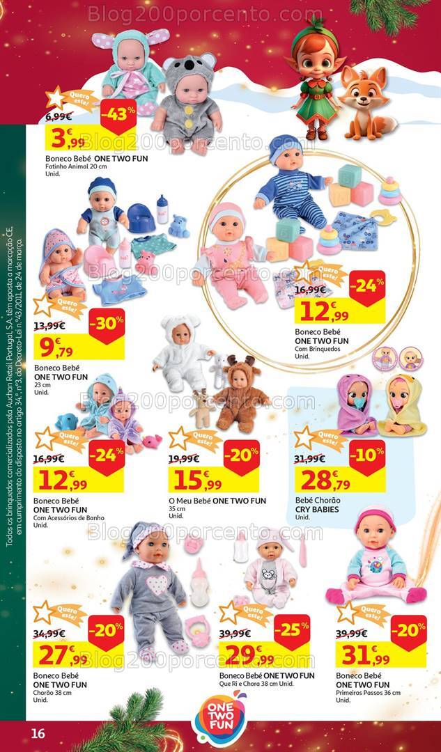 Antevisão Folheto AUCHAN Brinquedos Natal Promoções de 6 novembro a 10 dezembro