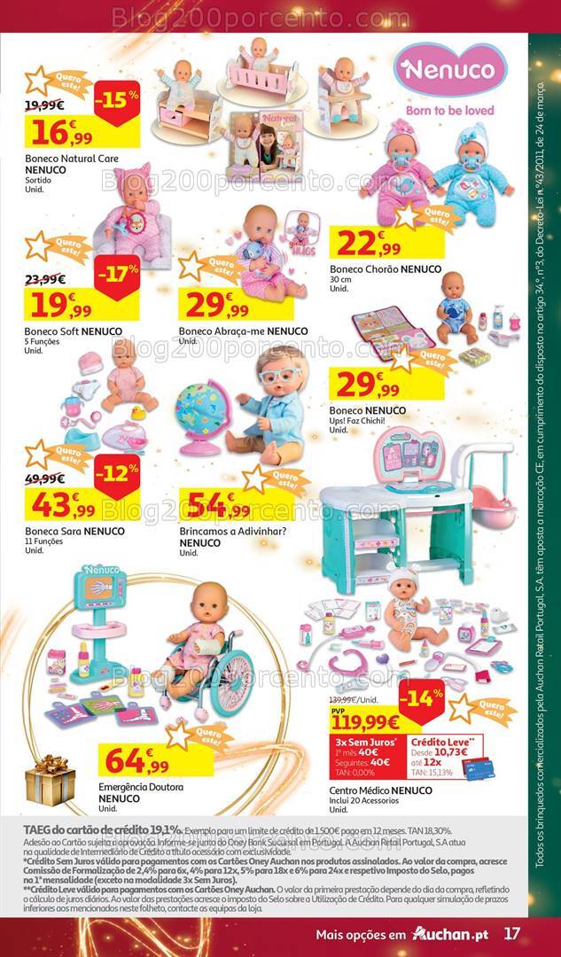 Antevisão Folheto AUCHAN Brinquedos Natal Promoções de 6 novembro a 10 dezembro