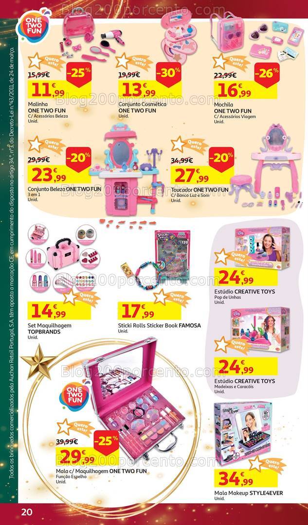 Antevisão Folheto AUCHAN Brinquedos Natal Promoções de 6 novembro a 10 dezembro