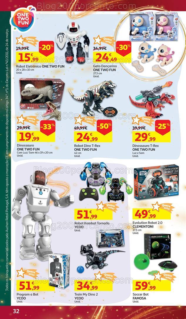 Antevisão Folheto AUCHAN Brinquedos Natal Promoções de 6 novembro a 10 dezembro