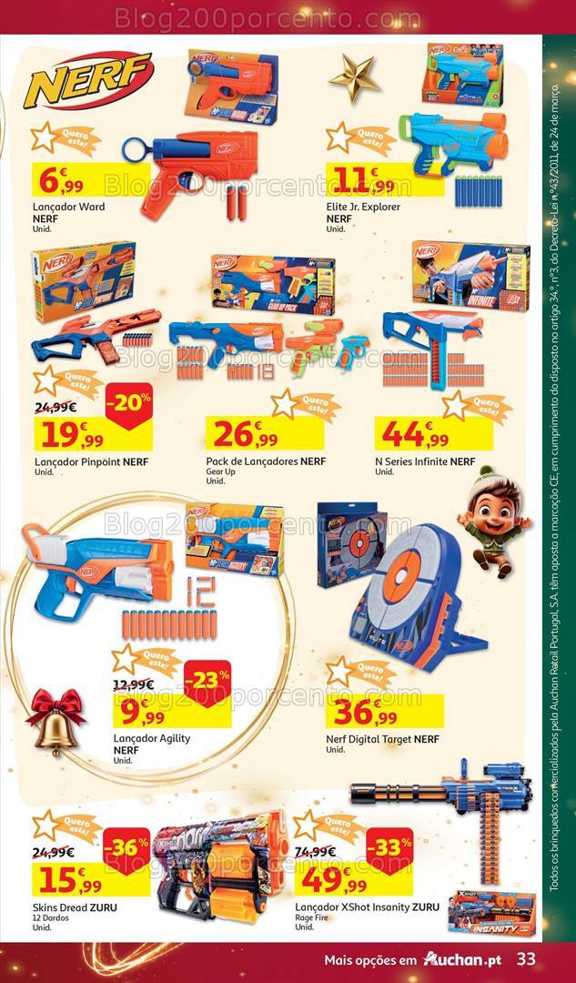 Antevisão Folheto AUCHAN Brinquedos Natal Promoções de 6 novembro a 10 dezembro