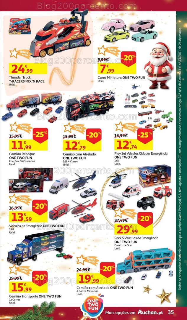 Antevisão Folheto AUCHAN Brinquedos Natal Promoções de 6 novembro a 10 dezembro