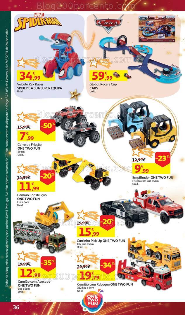 Antevisão Folheto AUCHAN Brinquedos Natal Promoções de 6 novembro a 10 dezembro