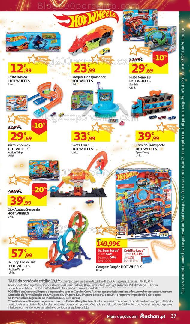 Antevisão Folheto AUCHAN Brinquedos Natal Promoções de 6 novembro a 10 dezembro