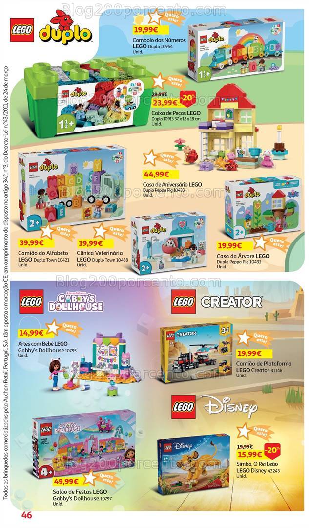 Antevisão Folheto AUCHAN Brinquedos Natal Promoções de 6 novembro a 10 dezembro