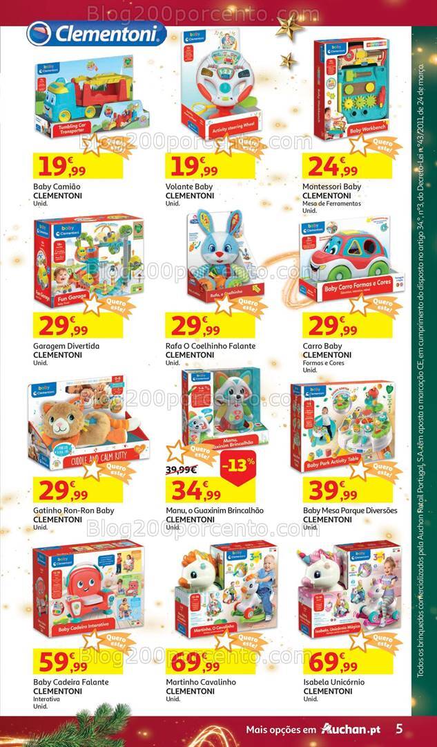 Antevisão Folheto AUCHAN Brinquedos Natal Promoções de 6 novembro a 10 dezembro