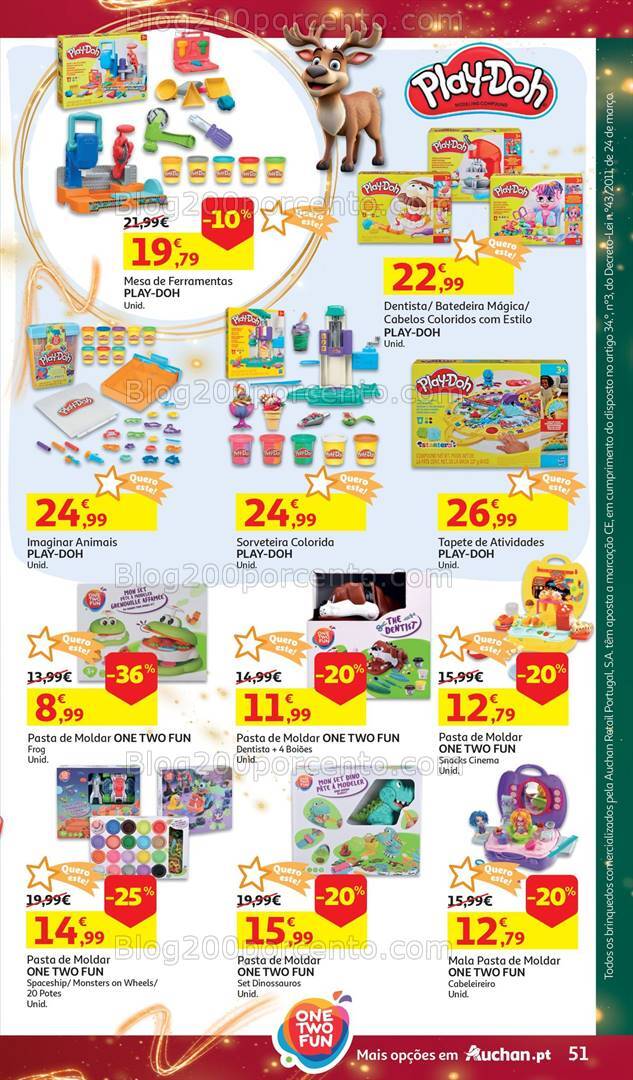 Antevisão Folheto AUCHAN Brinquedos Natal Promoções de 6 novembro a 10 dezembro