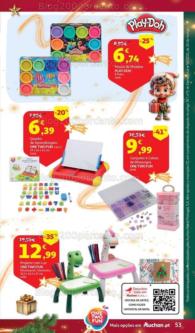Antevisão Folheto AUCHAN Brinquedos Natal Promoções de 6 novembro a 10 dezembro