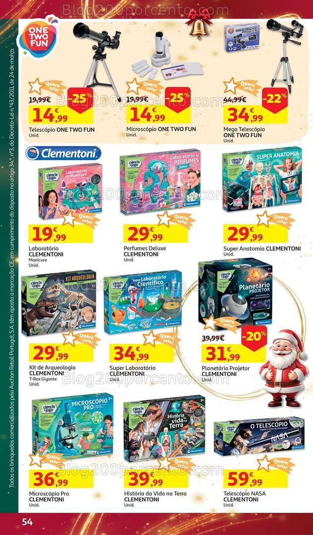 Antevisão Folheto AUCHAN Brinquedos Natal Promoções de 6 novembro a 10 dezembro
