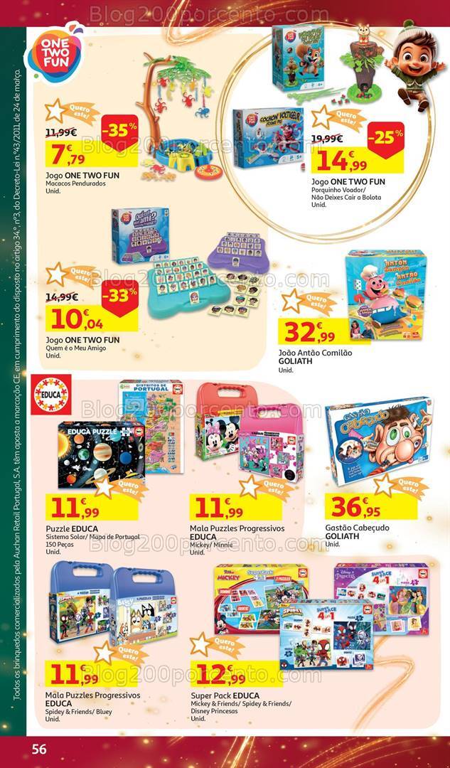Antevisão Folheto AUCHAN Brinquedos Natal Promoções de 6 novembro a 10 dezembro