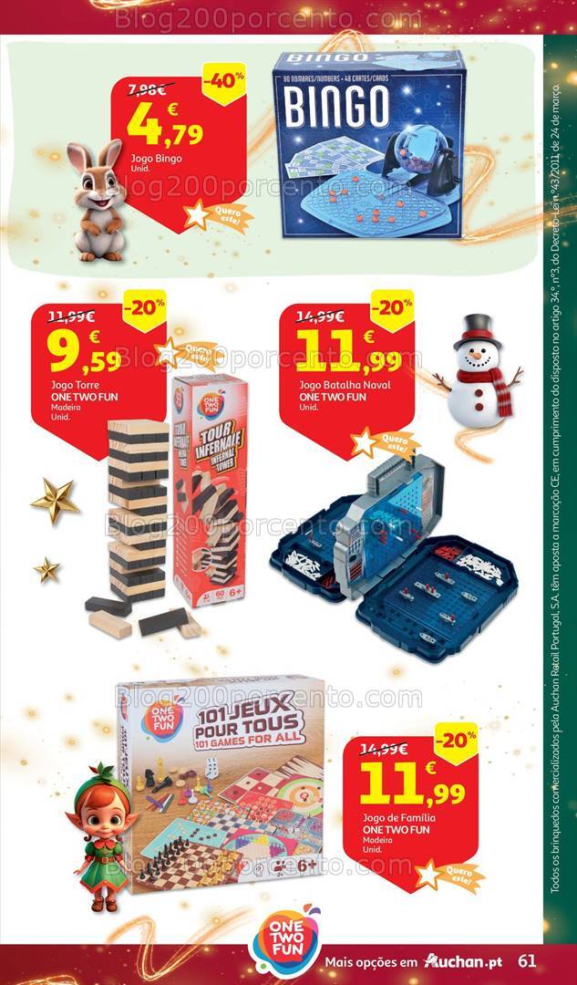 Antevisão Folheto AUCHAN Brinquedos Natal Promoções de 6 novembro a 10 dezembro
