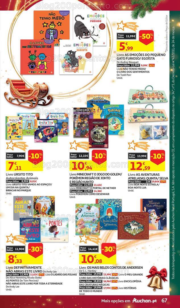 Antevisão Folheto AUCHAN Brinquedos Natal Promoções de 6 novembro a 10 dezembro