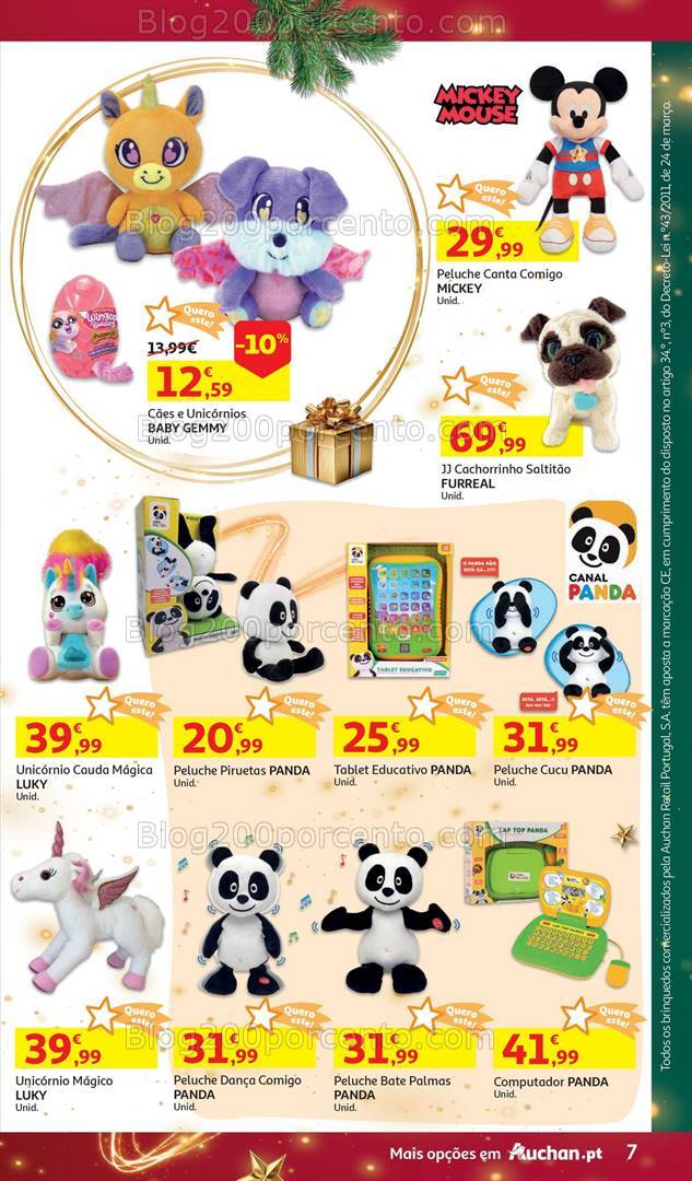 Antevisão Folheto AUCHAN Brinquedos Natal Promoções de 6 novembro a 10 dezembro