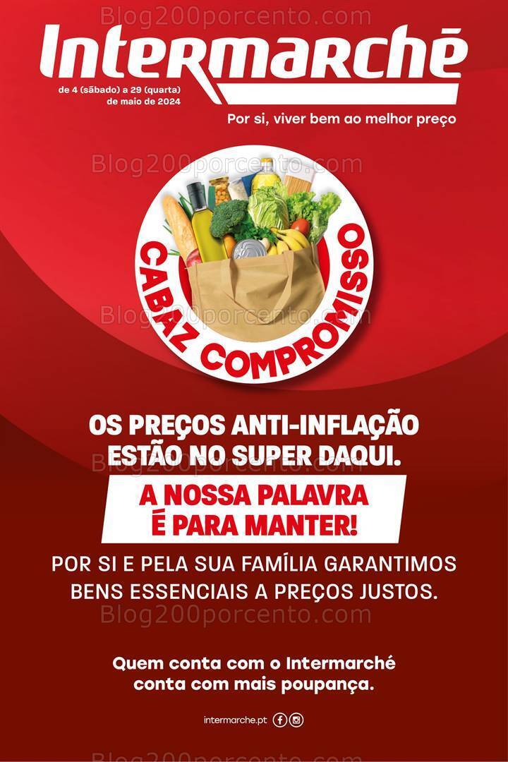 Antevisão Folheto INTERMARCHÉ Cabaz Compromisso Promoções de 4 abril a 29 maio