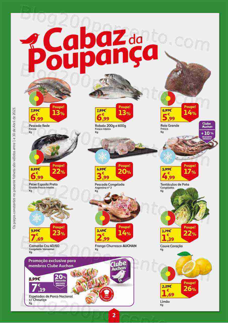 Antevisão Folheto AUCHAN Cabaz Poupança Promoções de 1 a 30 abril