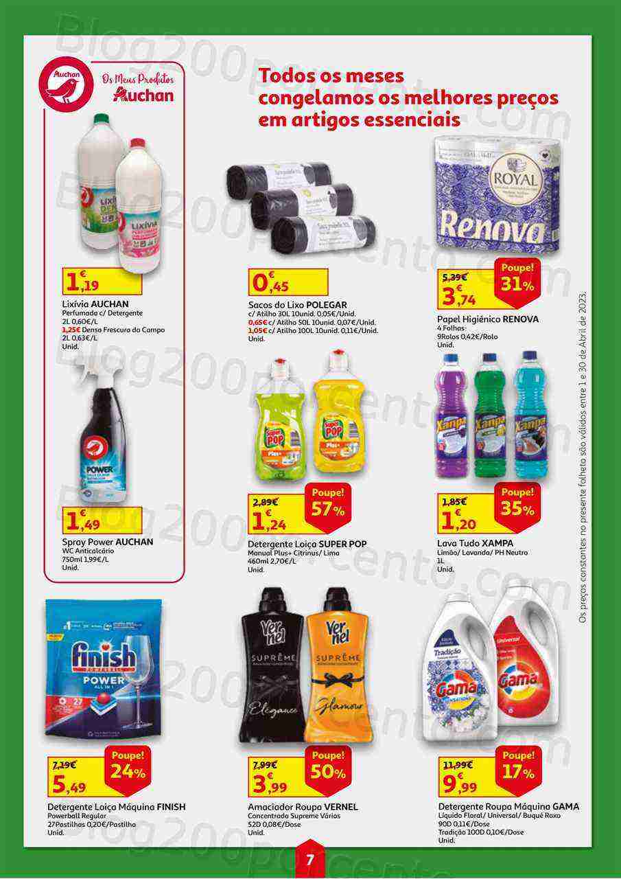 Antevisão Folheto AUCHAN Cabaz Poupança Promoções de 1 a 30 abril