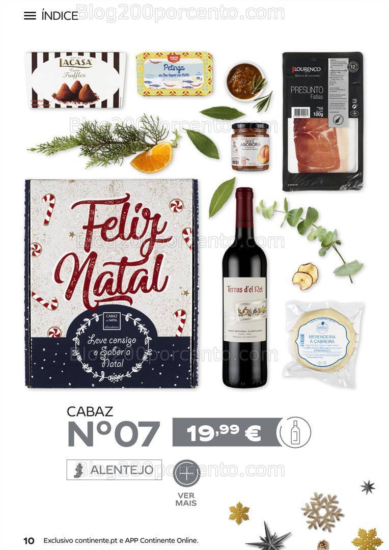 Antevisão Folheto CONTINENTE Cabazes de Natal Promoções de 15 setembro a 6 janeiro