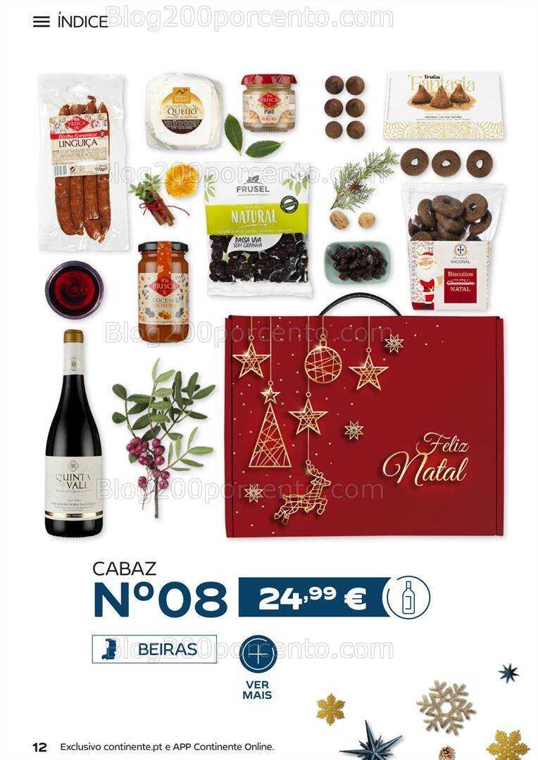 Antevisão Folheto CONTINENTE Cabazes de Natal Promoções de 15 setembro a 6 janeiro