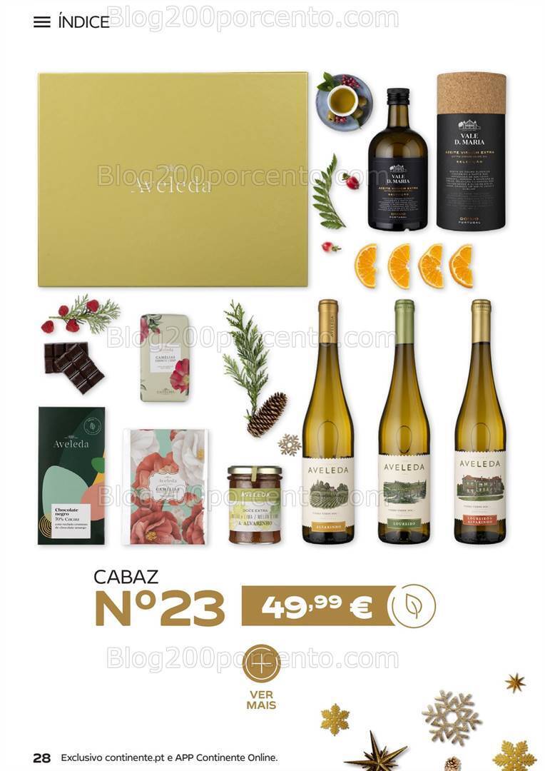 Antevisão Folheto CONTINENTE Cabazes de Natal Promoções de 15 setembro a 6 janeiro