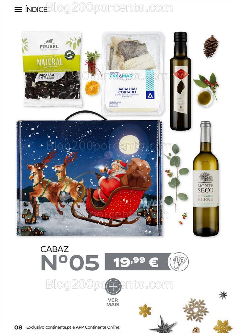 Antevisão Folheto CONTINENTE Cabazes de Natal Promoções de 15 setembro a 6 janeiro