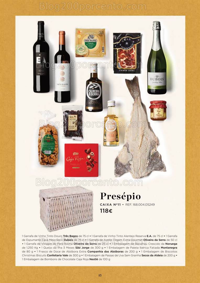 Antevisão Folheto EL CORTE INGLÉS Cabazes de Natal - 18 outubro a 24 dezembro