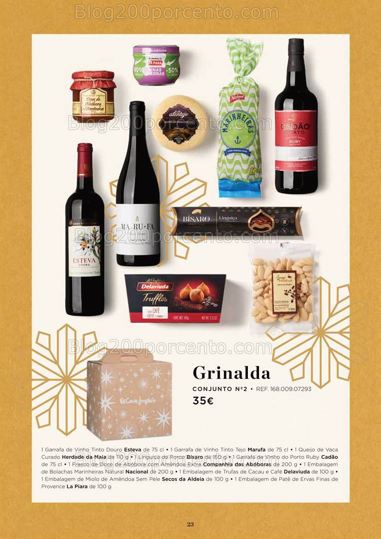 Antevisão Folheto EL CORTE INGLÉS Cabazes de Natal - 18 outubro a 24 dezembro