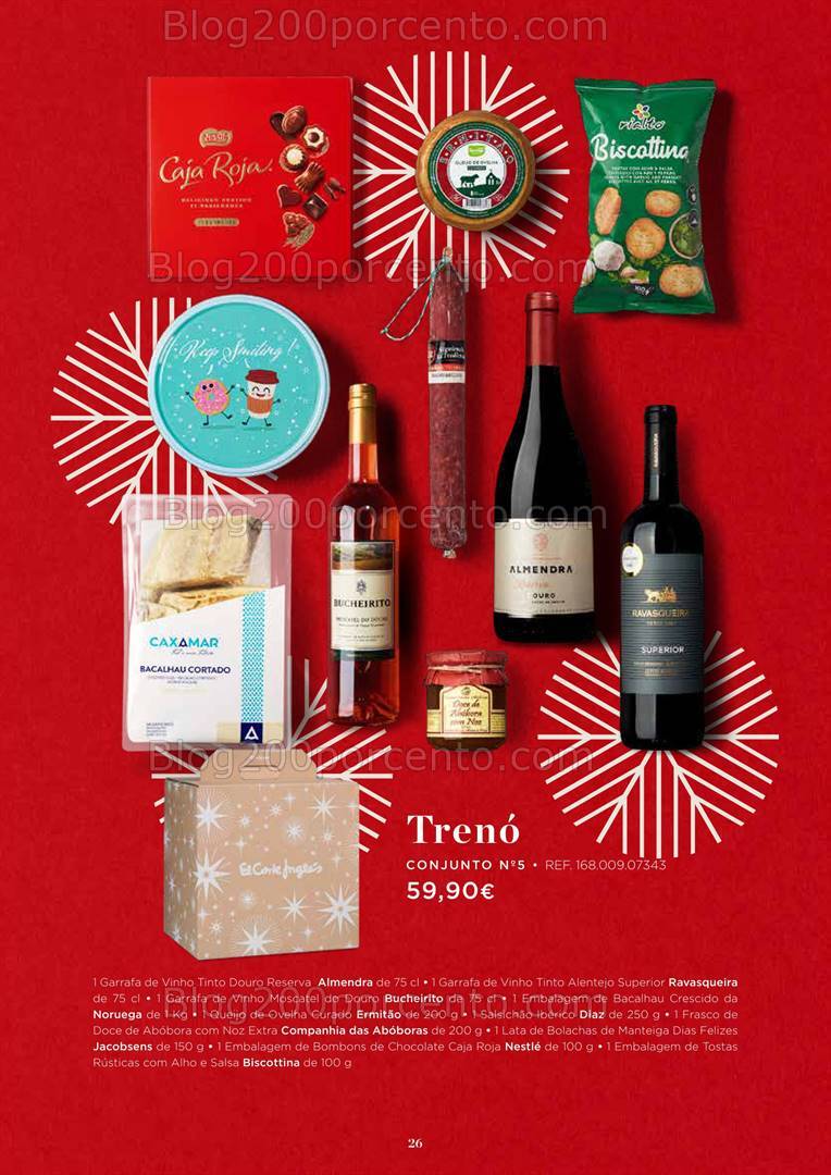 Antevisão Folheto EL CORTE INGLÉS Cabazes de Natal - 18 outubro a 24 dezembro