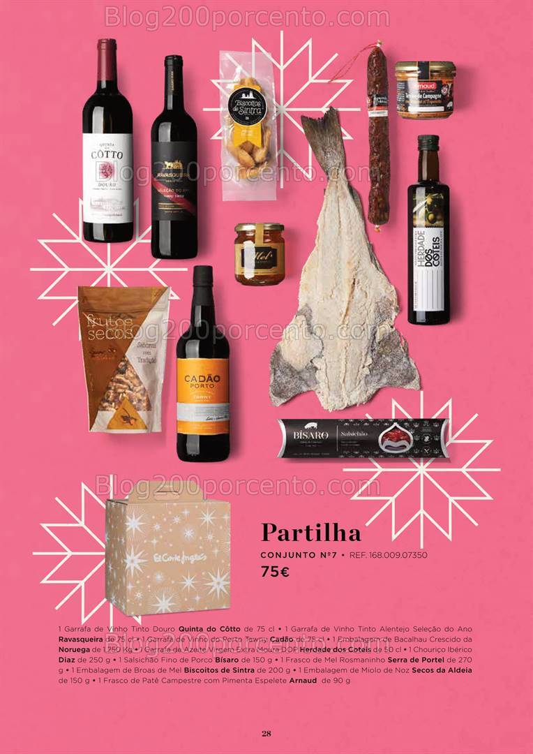 Antevisão Folheto EL CORTE INGLÉS Cabazes de Natal - 18 outubro a 24 dezembro