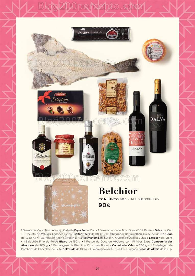 Antevisão Folheto EL CORTE INGLÉS Cabazes de Natal - 18 outubro a 24 dezembro